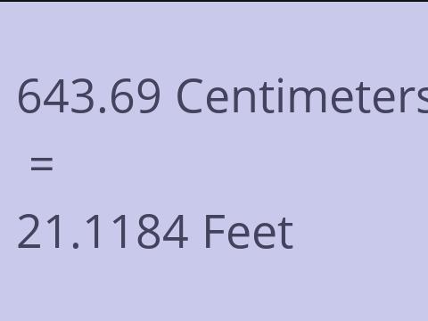 643.69 CM TO FEET