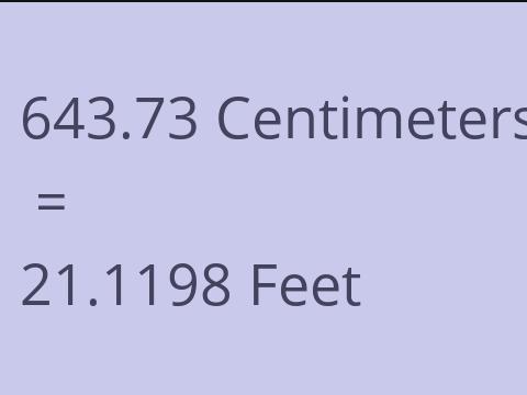 643.73 CM TO FEET