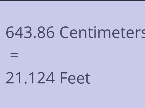 643.86 CM TO FEET