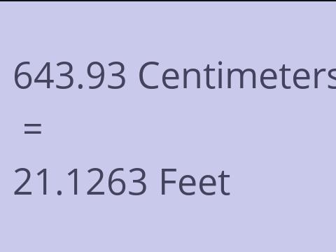 643.93 CM TO FEET