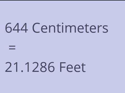 644 CM TO FEET