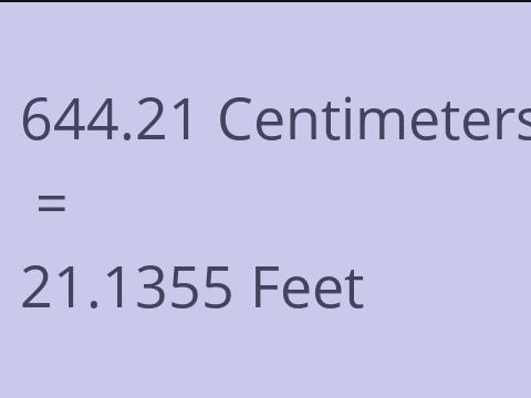 644.21 CM TO FEET