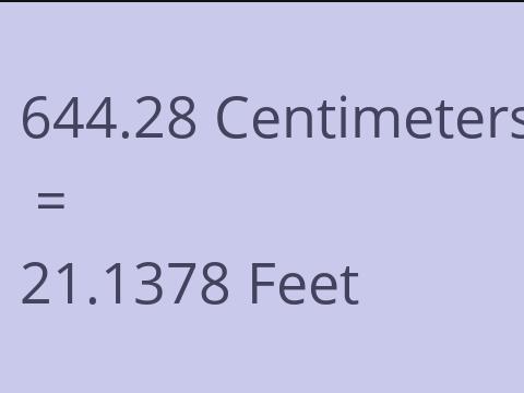 644.28 CM TO FEET