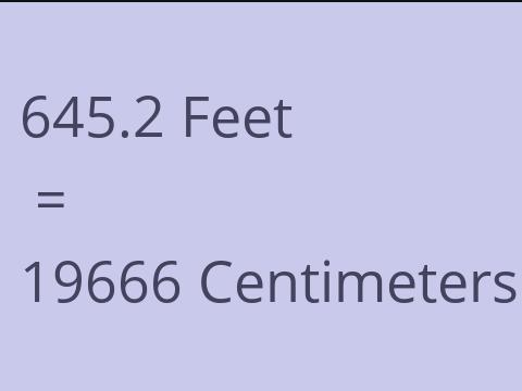 645.2 FEET TO CM