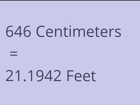 646 CM TO FEET