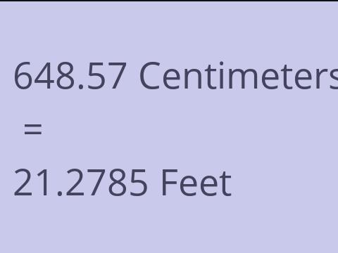 648.57 CM TO FEET