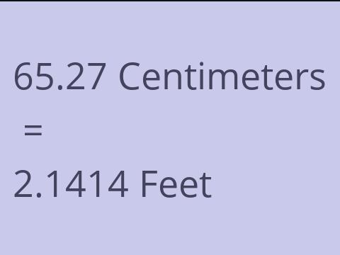 65.27 CM TO FEET