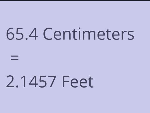 65.4 CM TO FEET