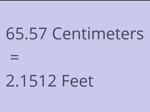 65.57 CM TO FEET