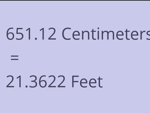 651.12 CM TO FEET