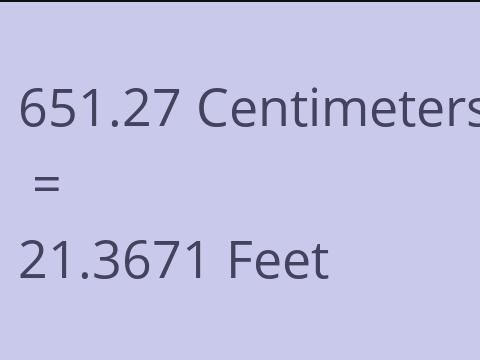 651.27 CM TO FEET