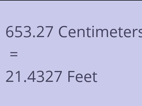 653.27 CM TO FEET