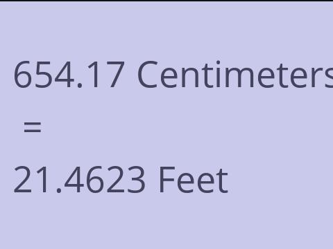 654.17 CM TO FEET