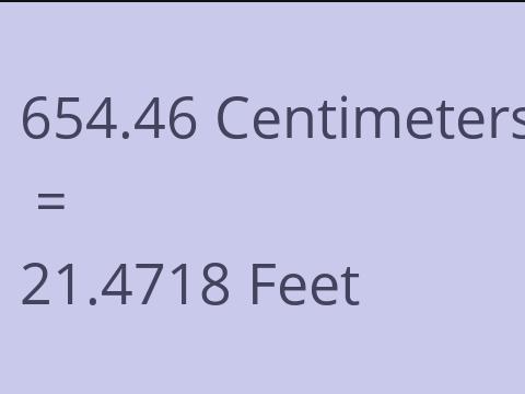 654.46 CM TO FEET