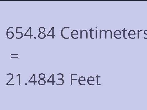 654.84 CM TO FEET