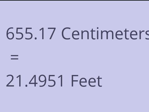 655.17 CM TO FEET