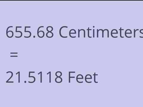 655.68 CM TO FEET