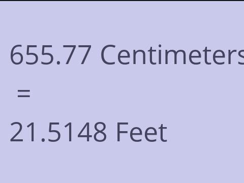 655.77 CM TO FEET