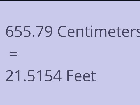 655.79 CM TO FEET