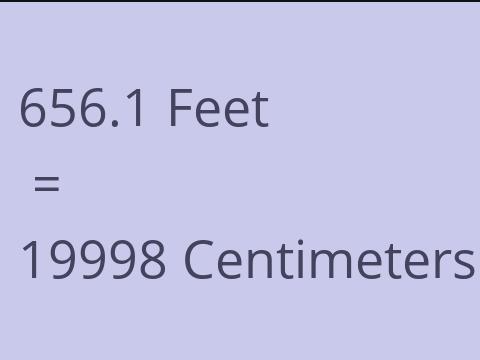 656.1 FEET TO CM