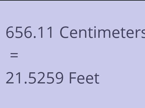 656.11 CM TO FEET