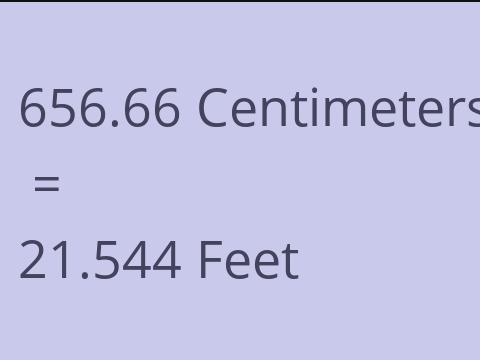 656.66 CM TO FEET