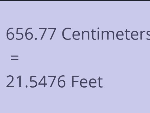 656.77 CM TO FEET