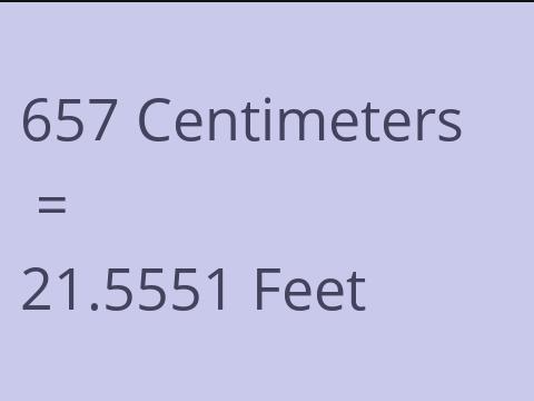 657 CM TO FEET