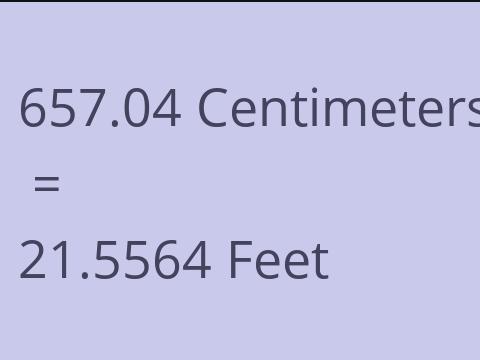 657.04 CM TO FEET