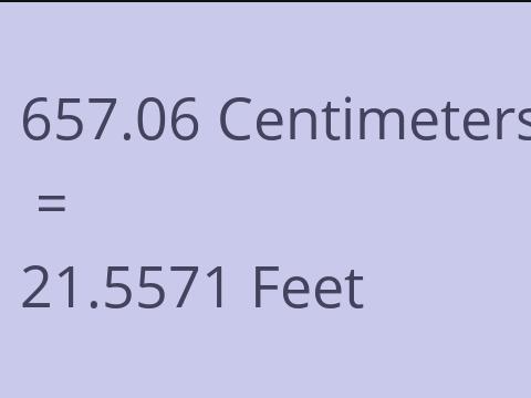 657.06 CM TO FEET