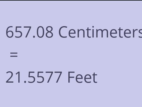 657.08 CM TO FEET