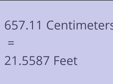 657.11 CM TO FEET