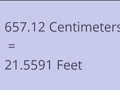 657.12 CM TO FEET