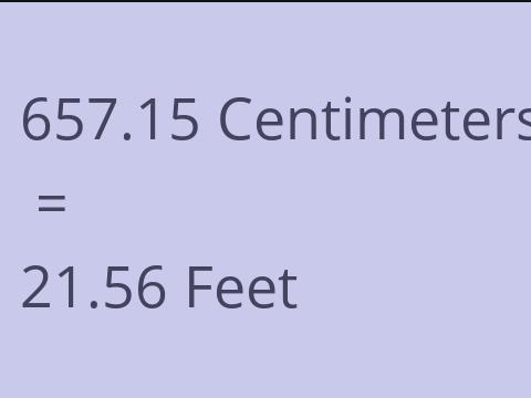 657.15 CM TO FEET