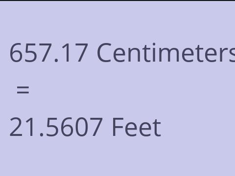 657.17 CM TO FEET