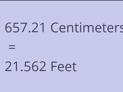 657.21 CM TO FEET