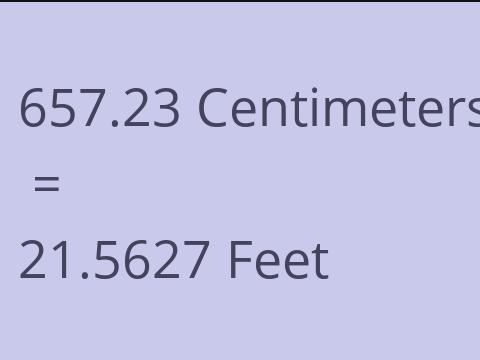 657.23 CM TO FEET