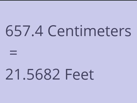 657.4 CM TO FEET