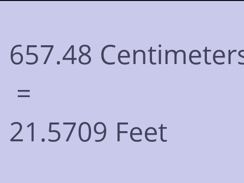 657.48 CM TO FEET