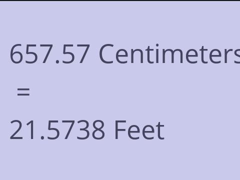 657.57 CM TO FEET