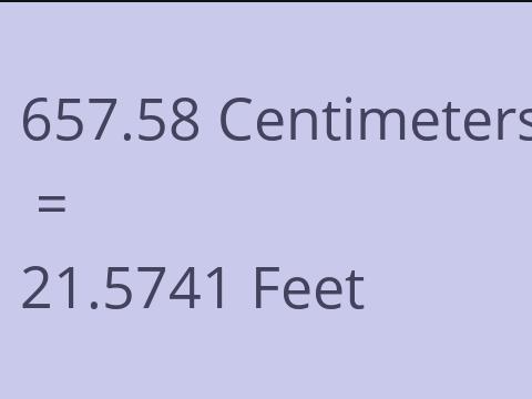 657.58 CM TO FEET