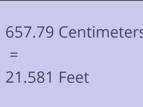 657.79 CM TO FEET