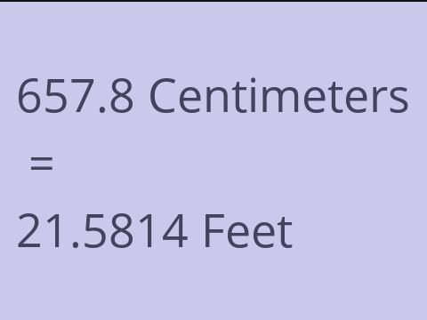 657.8 CM TO FEET