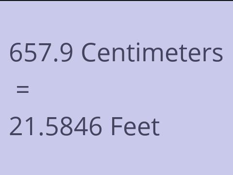 657.9 CM TO FEET