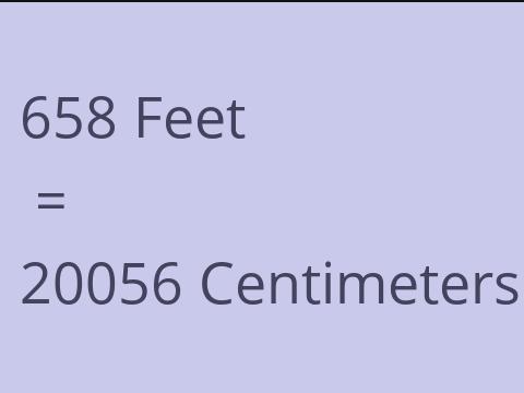 658 FEET TO CM