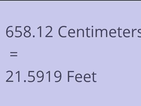 658.12 CM TO FEET