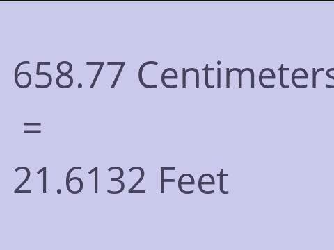 658.77 CM TO FEET