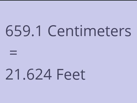 659.1 CM TO FEET