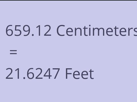 659.12 CM TO FEET