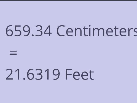 659.34 CM TO FEET